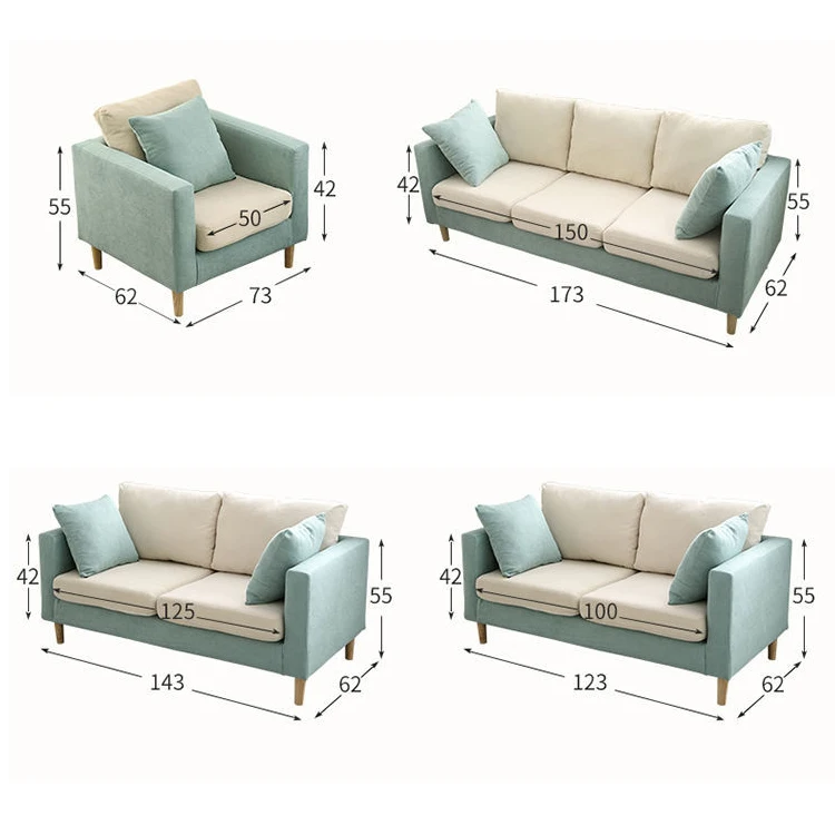 office furniture nordic italian apartment minimalism living room bedroom esigns loveseat fabric sofa