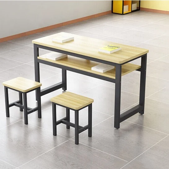 Student desk and chair set for training school classroom double kids student furniture tables chair