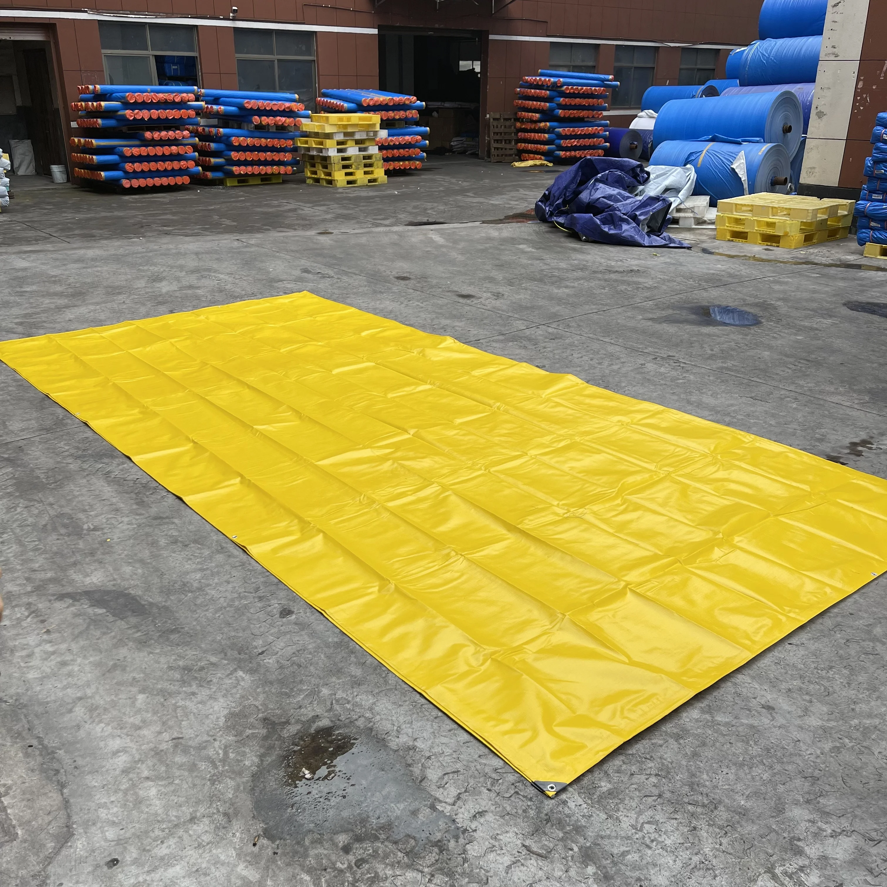 Plastic Canvas Sheets Yellow Color PE Tarpaulin Uganda Market 100% Waterproof High Quality Agricultural Material