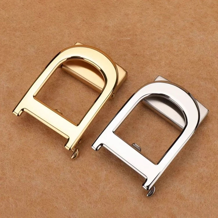 Stainless steel belt head buckle for men metal D letter casual Korean style adjustable waistband