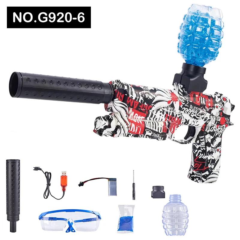 Wholesale Graffiti Gel Blaster Gun Electric High Speed Firing Gel Blaster Gun Outdoor Sports Toys Water Ball Guns