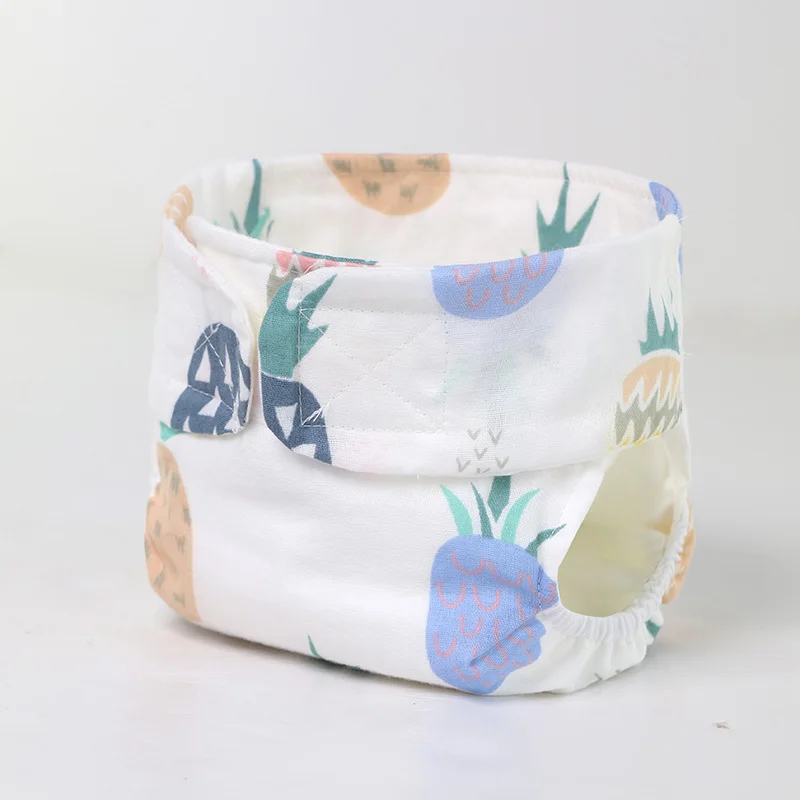 High quality baby cotton diaper cheap price printed gauze waterproof diaper