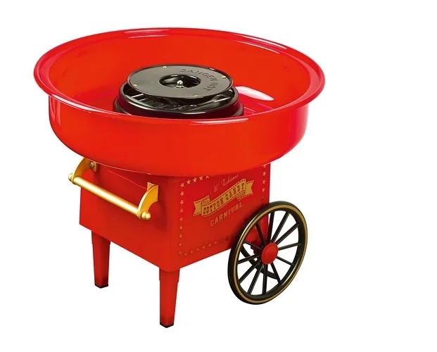 Classic mini cotton candy machine with wheel
