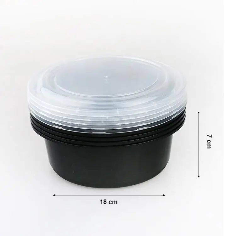 
Frozen fast food round packaging disposals disposable eco friendly bpa free plastic airtight food container 