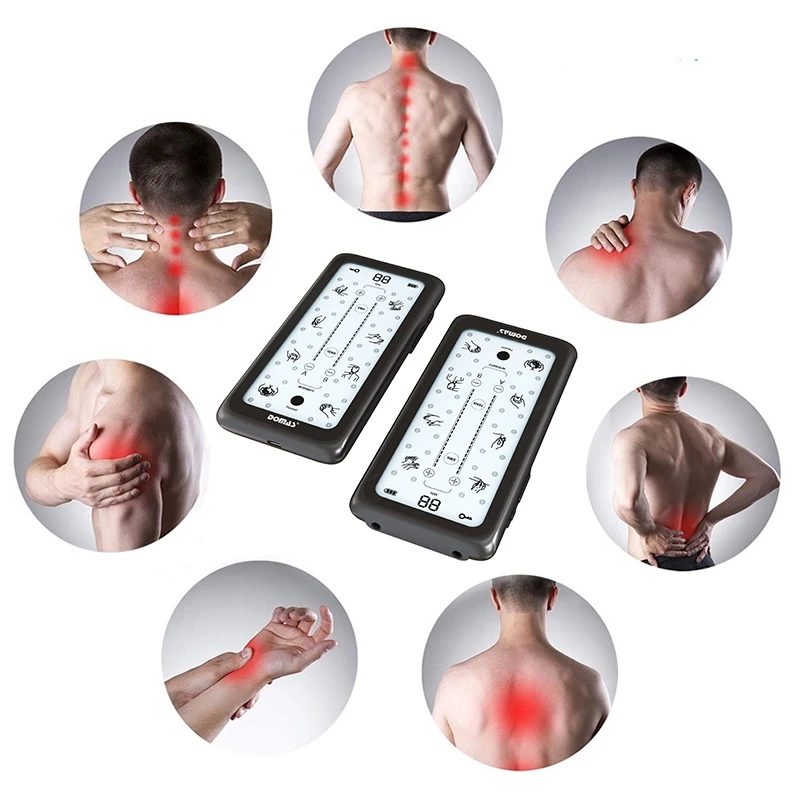 DOMAS Dual Channel Acupuncture Touch Screen Home Use Body Plus Massager Pain Relief Unit Electric Ems Tens Massager