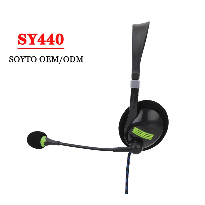 Factory custom SY440 OEM USB HEADSET Wholesale Usb headphones call center headsets for pc/laptop/music
