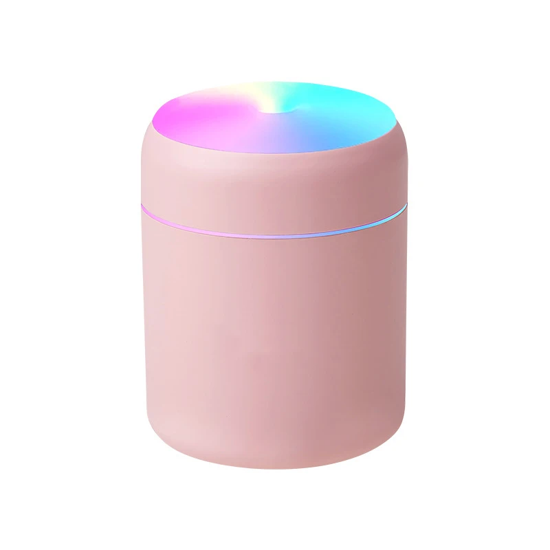 Multifunctional Rainbow cylindrical shape 5v usb aroma diffuser mini humidifier 280ml usb cool mist portable for Pets Kids Room