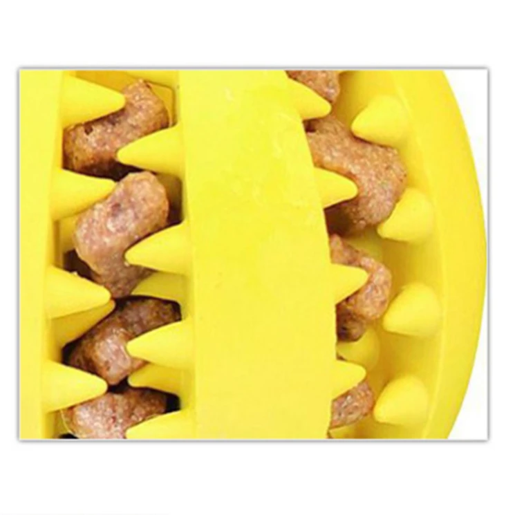 Pet IQ Training Playing Chewing Bite Resistant Durable Dog Ball Toys Chewers Teething Cleaning Soft Rubber Ball Toys for Dog