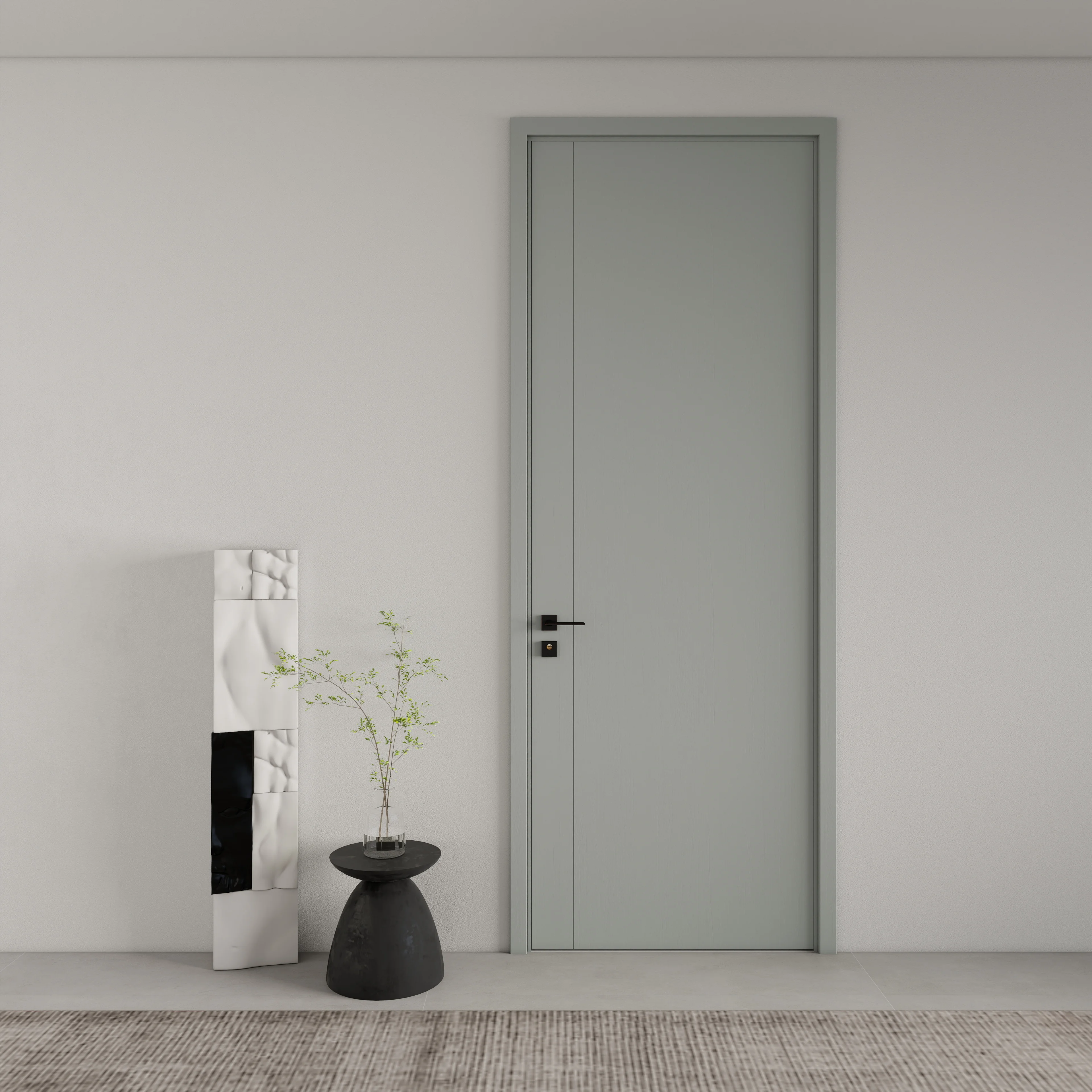 Modern Design Interior MDF Wooden Door Luxury Classic Melamine Paint-free Room Door