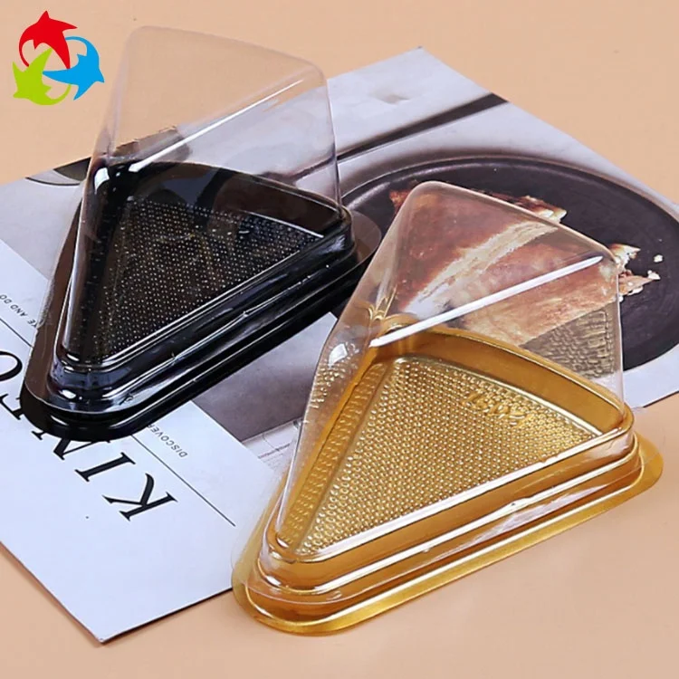 
Takeaway clear plastic triangle PET cake box 