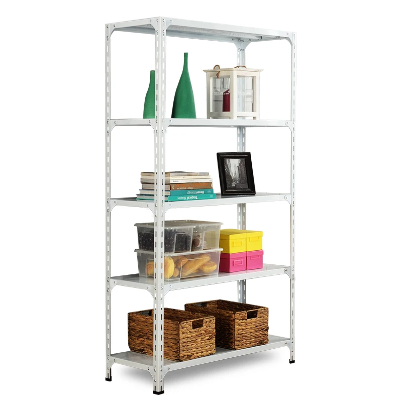 Shop Slot Angle Metal Home Storage Shelf Slotted Angle Steel Rack 5 Layers Steel Iron Metal Angel Steel Rack