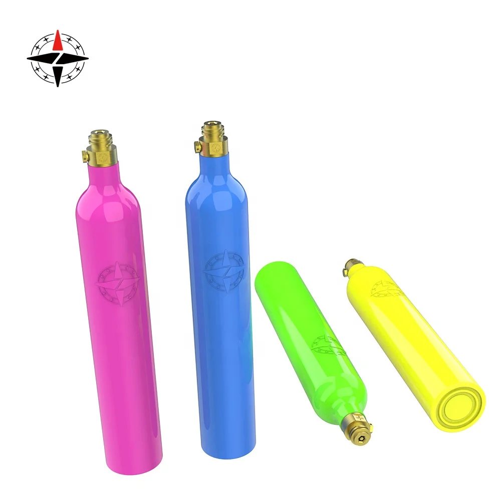 Leading Manufacturer 0.6L CO2 cylinder for Soda maker  stream refillable 60L co2 aluminum spare cylinder with valve screw in