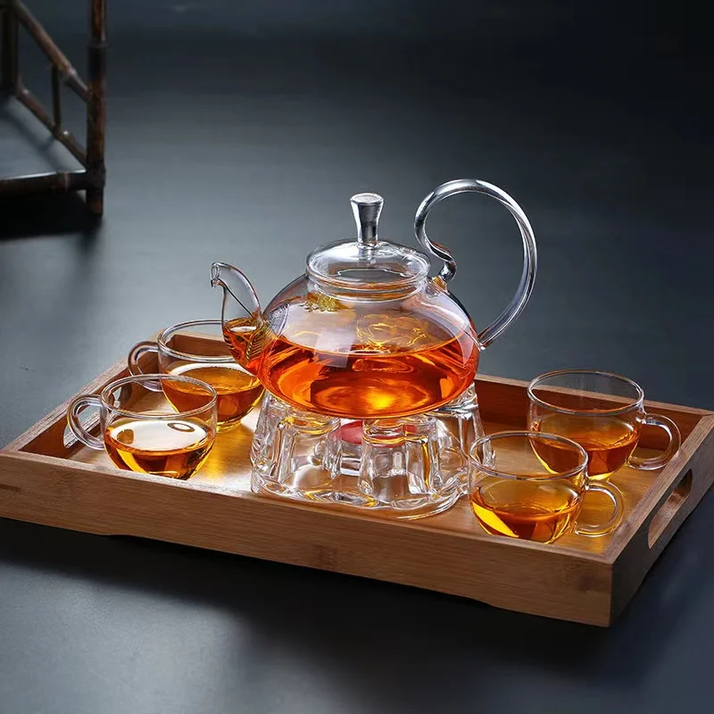Glass Tea set Gift Kung Fu Tea set Household filter heat resistant high temperature glass tea infusing chrysanthemum teapot