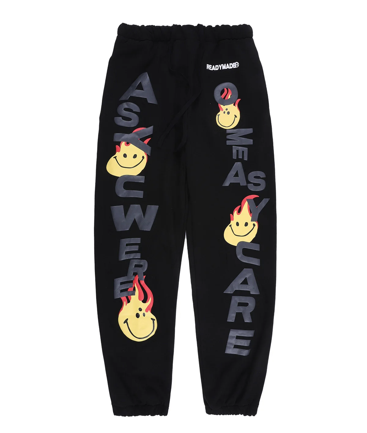 Wholesale Clothing INS Fashion Brand Smiley Printing Loose Drape Sports Casual Heavy Cotton Plus Size Custom Sweatpants Men