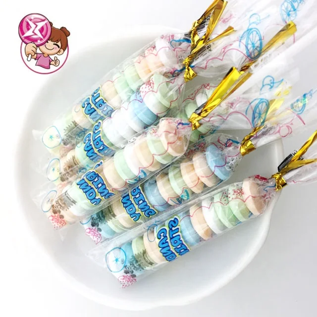 New Arrival Fruit Flavor Circle Rings Stick Lollipop String Compressed Candy Wholesale