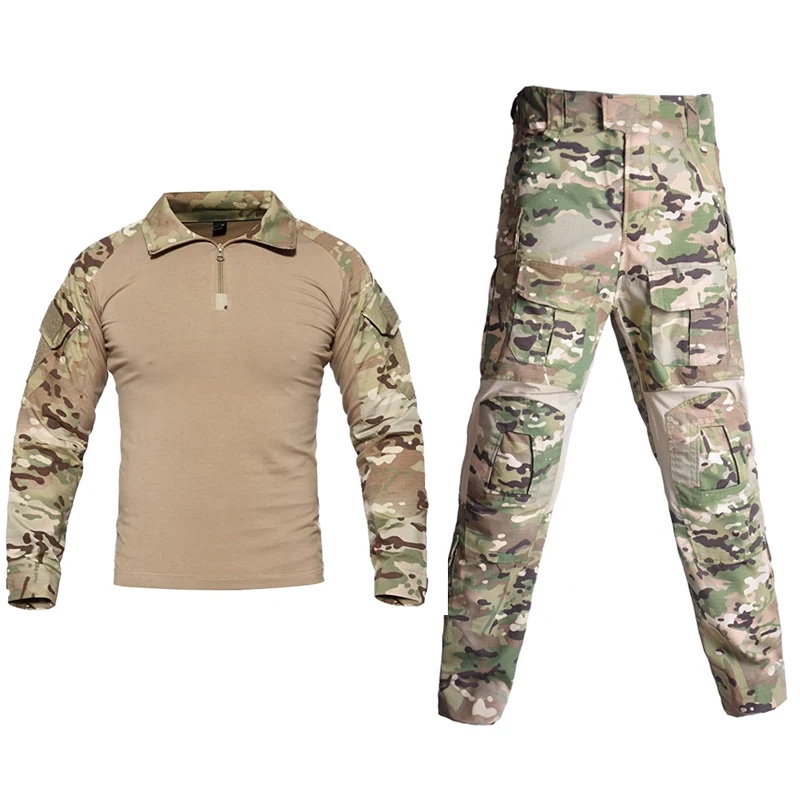 custom  tactical combat  paintball  knee pads pants shirt uniforms digital camouflage uniform