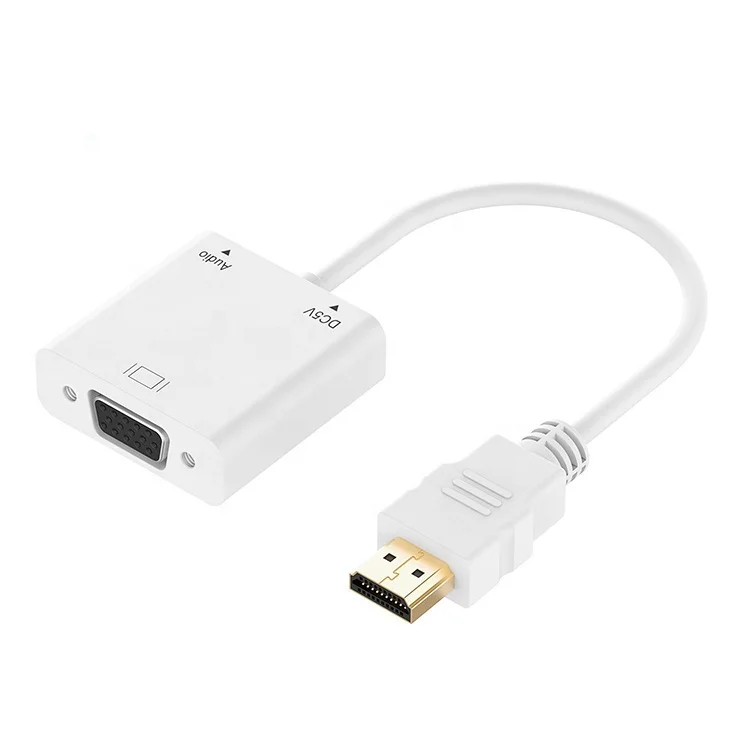 Лидер продаж позолоченный адаптер HDMI-VGA 1080P с аудиокабелем 3 5 мм и кабелем питания Micro USB для ноутбука PS4 HDTV