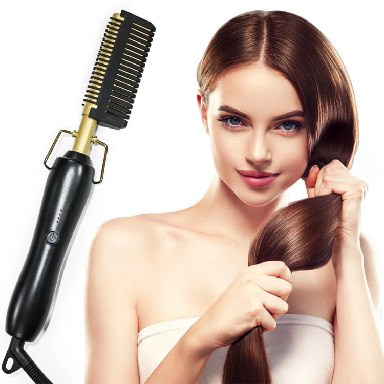 New Type Electric Hot Ceramic Personal Straight Hair Brush Hair Straightener Comb