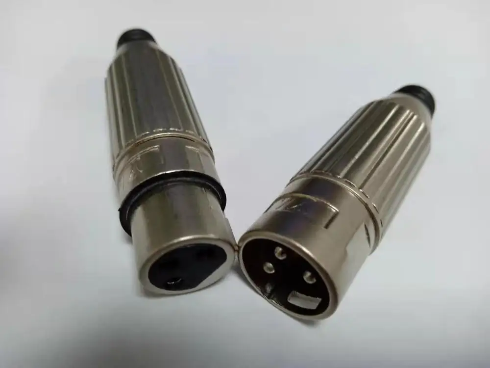  Серебряный и черный 3 Pin XLR