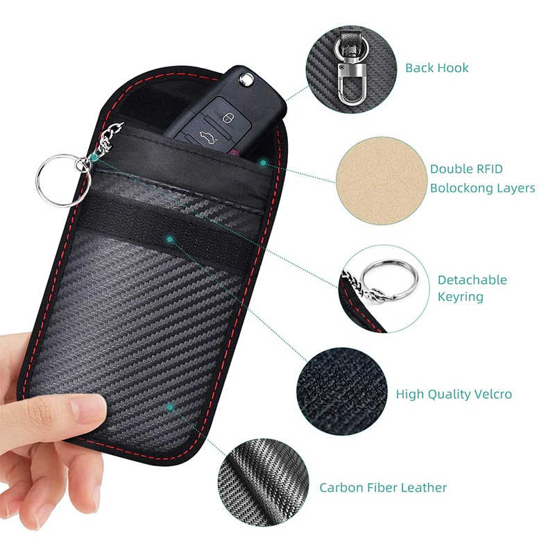 High quality anti-theft signal blocking car key pouch