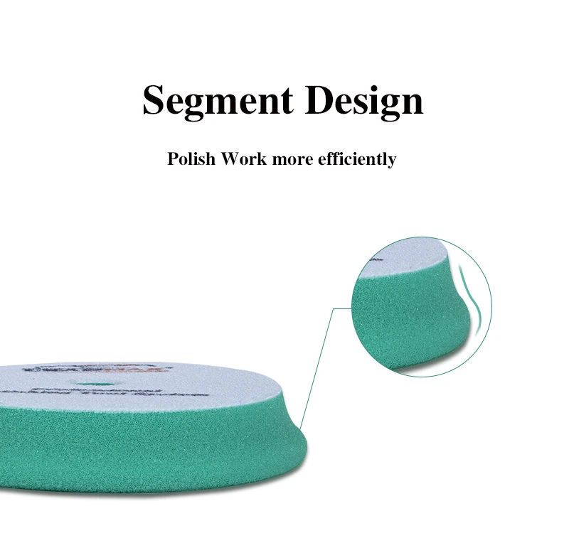 Wholesale Factory LEADMAX Rotary Machine 6 Inch DA Foam Car Polishing Buffing Pad Polisher Polybag Sponge Wave Accepted