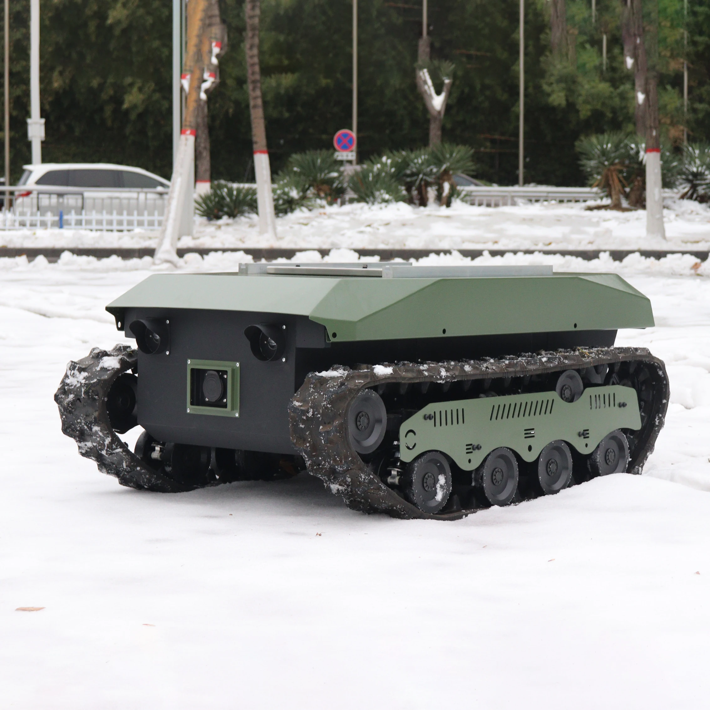 300 кг нагрузки RC бак гусеничный робот шасси лестничный резиновый с бесщеточным двигателем постоянного тока