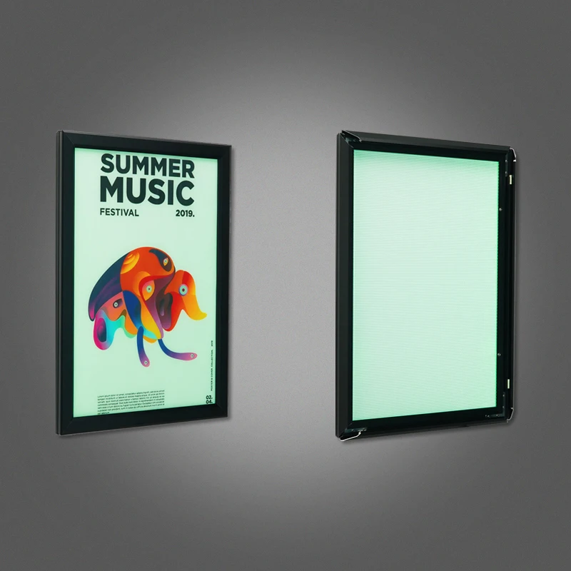 led menu board in light box backlight box sign for business aluminium frame photo led light box