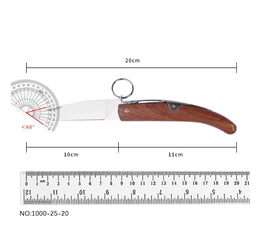 Yatagan Professional Folding Pocket Knife Kitchen High-grade Stainless Steel Hunting Folding Pocket Knife With Rosewood Handle