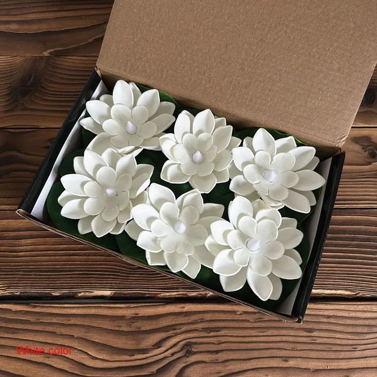 High Quality Small  Led Lotus Wish Lanterns  Floating Water Sensor Lotus Lanterns