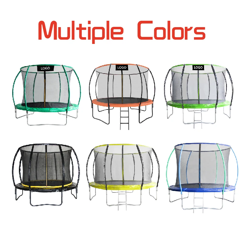 Aerobic Training premium outdoor round big bungee jumping large cama elastica adult trampoline with safety enclosures for sale