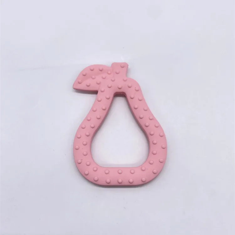 Unisex 0 to 24 Months 2 to 4 Years Old Silicone Pear Toy Baby Teether