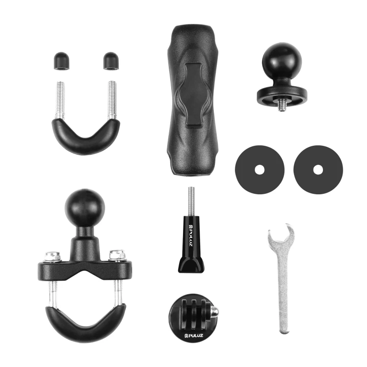 Factory Wholesale PULUZ Motorcycle Handlebar Fixed Mount U-Bolt Base Holder for GoPro and Other Action Cameras