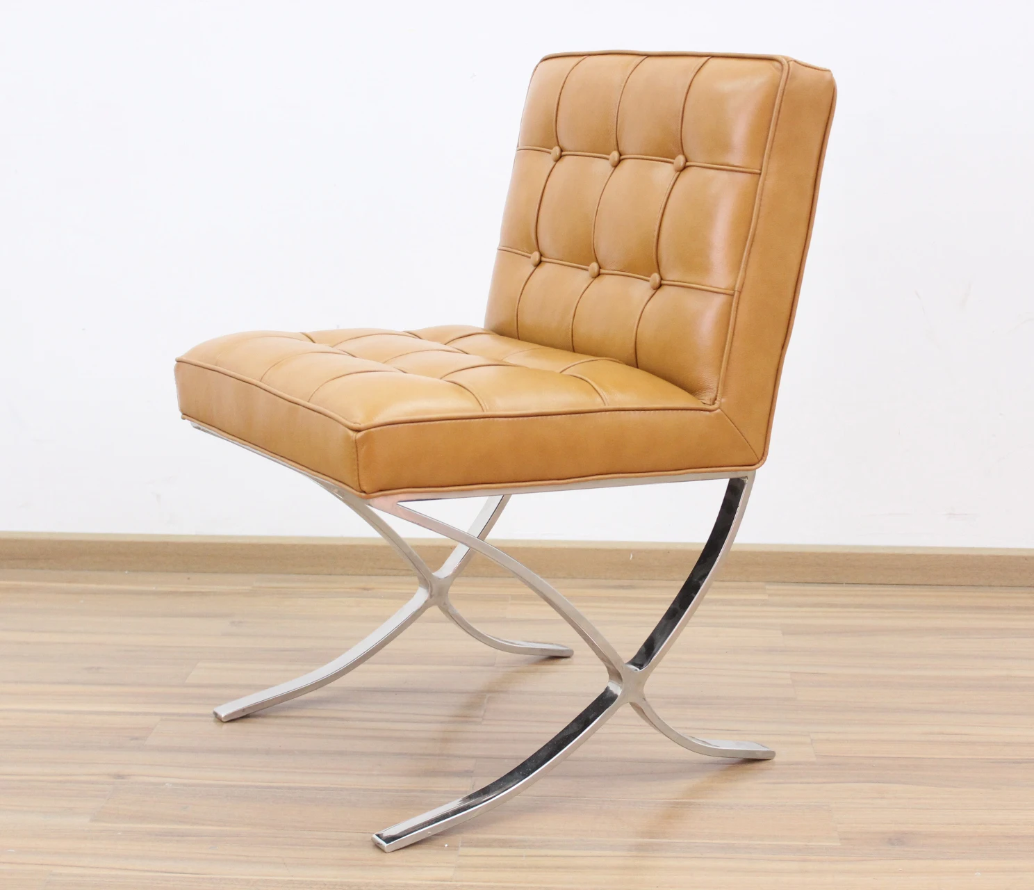 Tufty leather dining chair mid century dining chair
