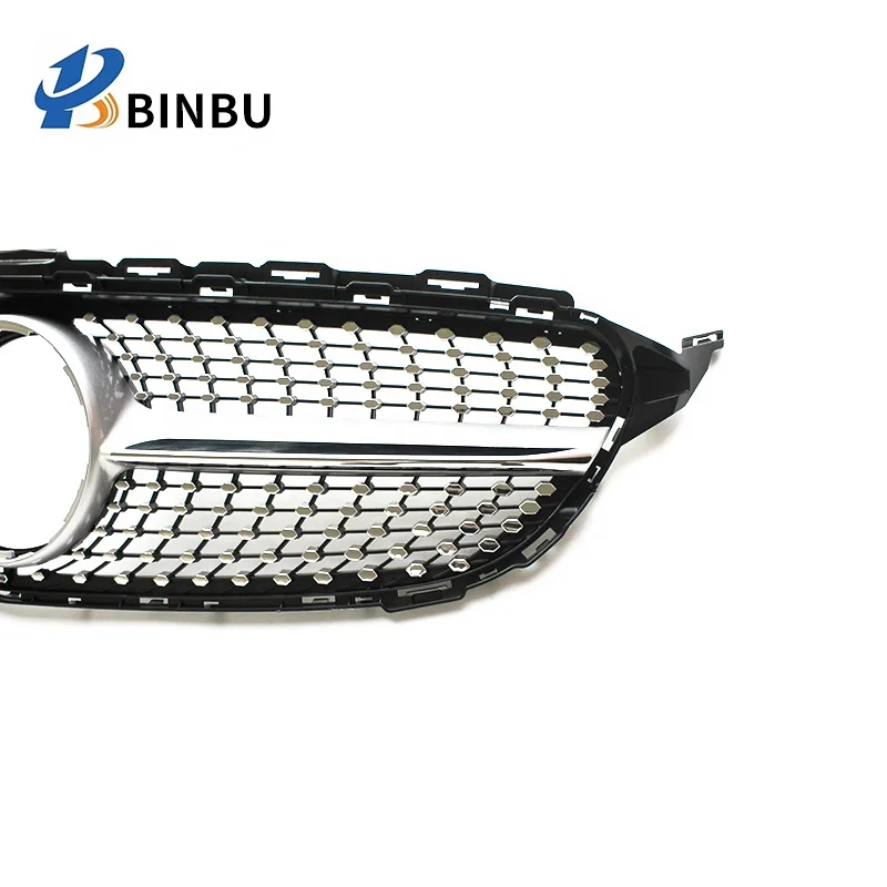 FOR Mercedes Benz C-class w205 Coupe front bumper grille sport diamond style C180 C200 C300 Grill 2015-2018
