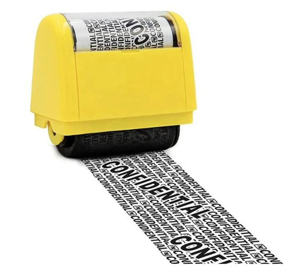 Identity Protection Privacy Roller Stamp Identity Theft Guard Stamp Confidential Data Security Stamp