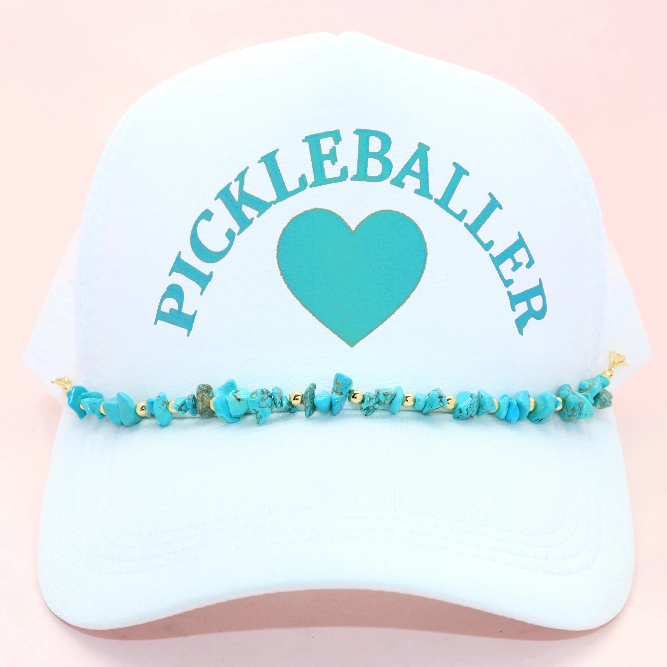 Customize Turquoise Trucker Hat Chains DIY Polymer Clay Baseball Cap Chain Anklet Charm Beach Accessories