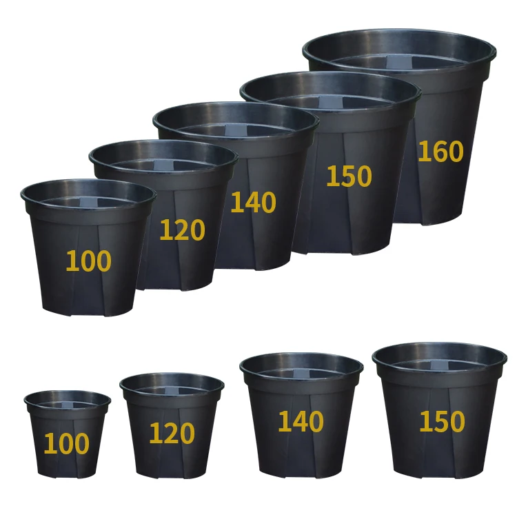 Wholesale Cheap Black 1 2 3 5 7 10 15 Gallon Injection Blow Mold Mould Nursery Plastic Plant Pots For Nursery Plants
