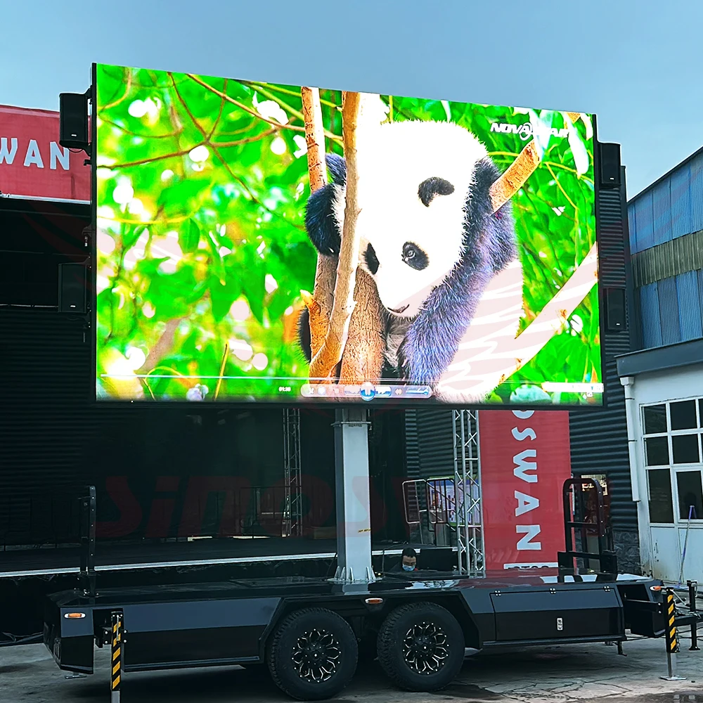 outdoor high brightness p4 p5 p6 p8 p10 mini mobile led screen display trailers