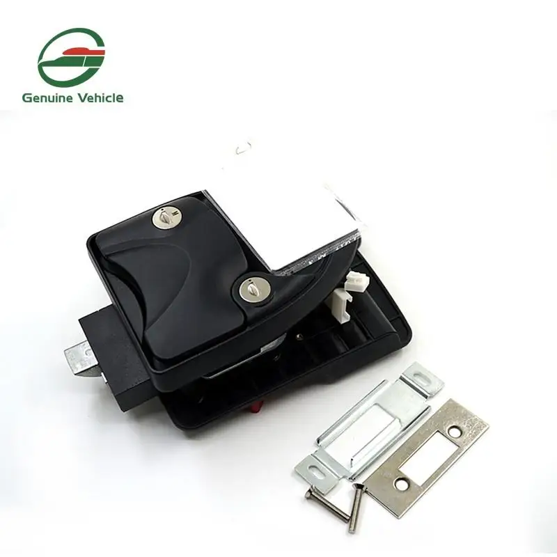 RV Door Black Motorhome Camper Zine-alloy Electronic Door Lock With Deadbolt For Travel Trailer