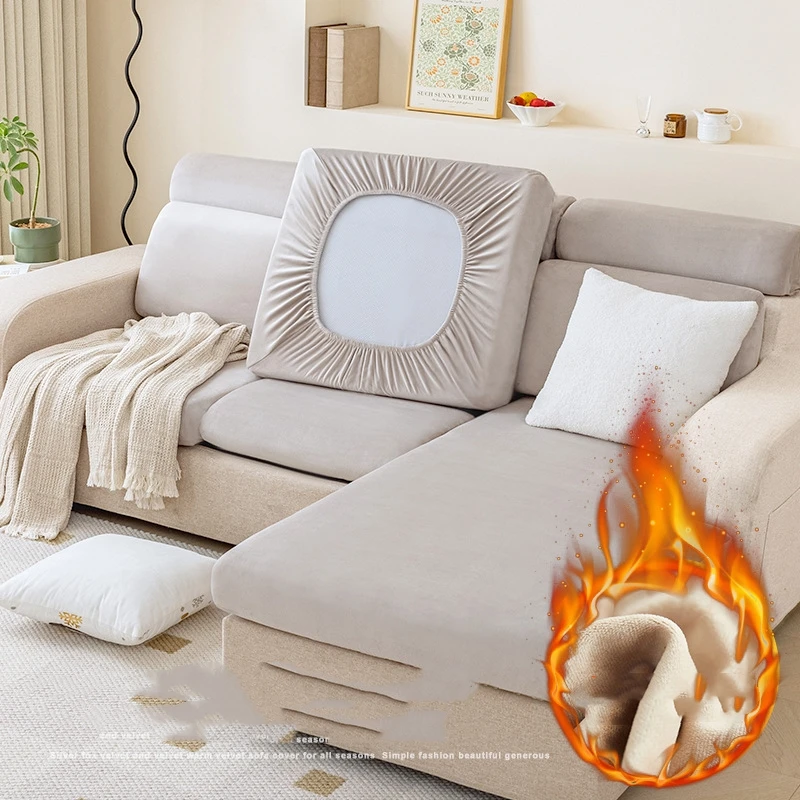 NEW High Quality Sofa Cushion Cover Modern 4-Seater Furniture for plain dyed silver fox woolsofa cover