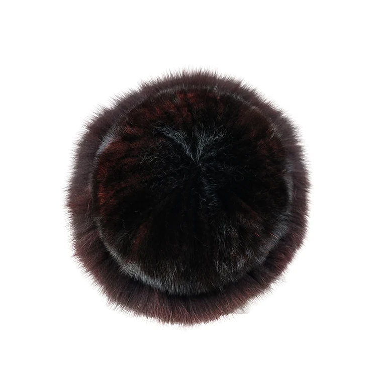 HNFY22-ZOE Lady Mink + fox round trim hat Mink top Fox Fur round