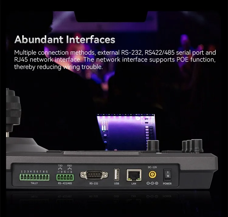 TV studio broadcast New PTZ IP Joystick Controller PTZ Cameras vMix On vif RS232 RS485 Live Streaming PTZ Keyboard Controller