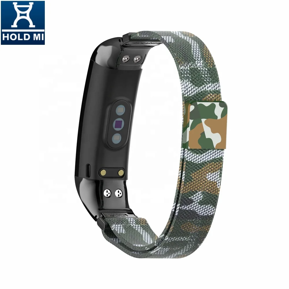 ODM HOLDMI 7084 series high quality army green Camouflage milanese band strap for HUAWEI band 4