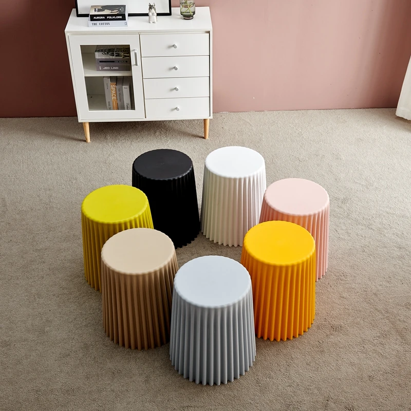 Multifunctional Coffee Table Big Round Chair Plastic Stools Step