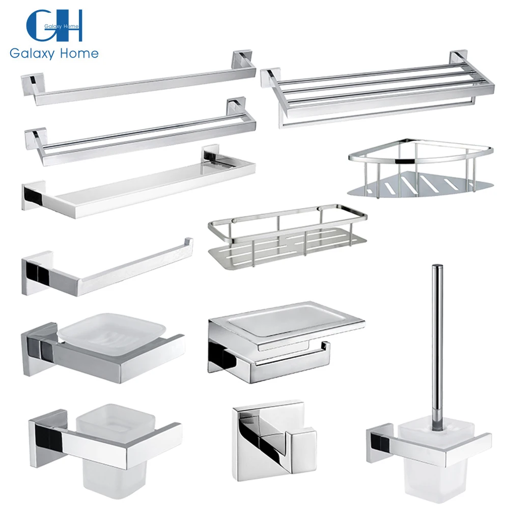 Новое поступление отель настенная полка из нержавеющей стали для ванной комнаты вешалка полотенец держатель туалетной бумаги/набор аксессуаров