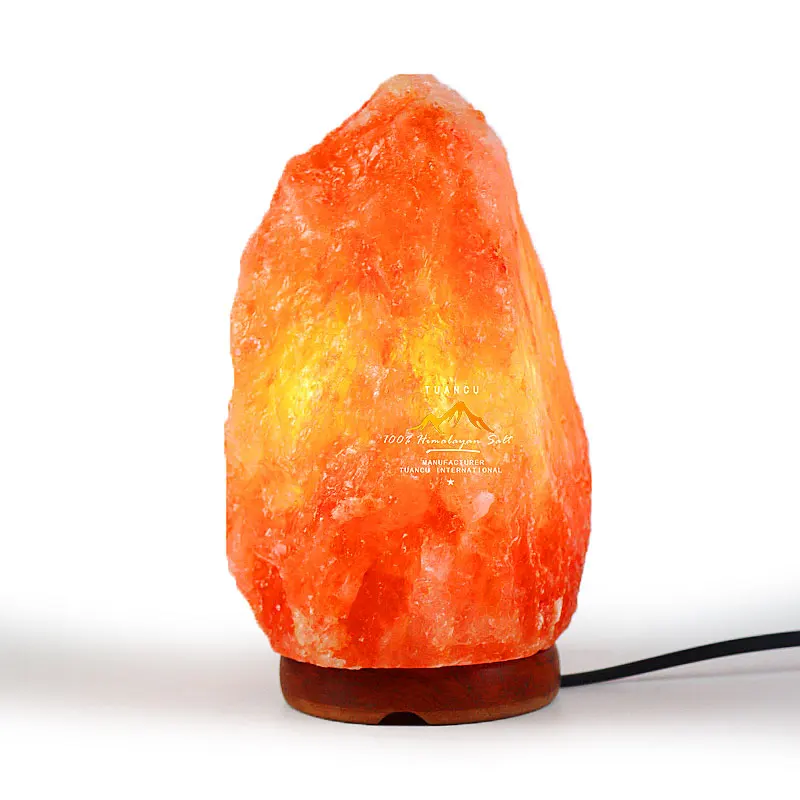 Amazon Hot Selling Himalyan Salt Lamp with Wooden Base Authentic from Pakistan