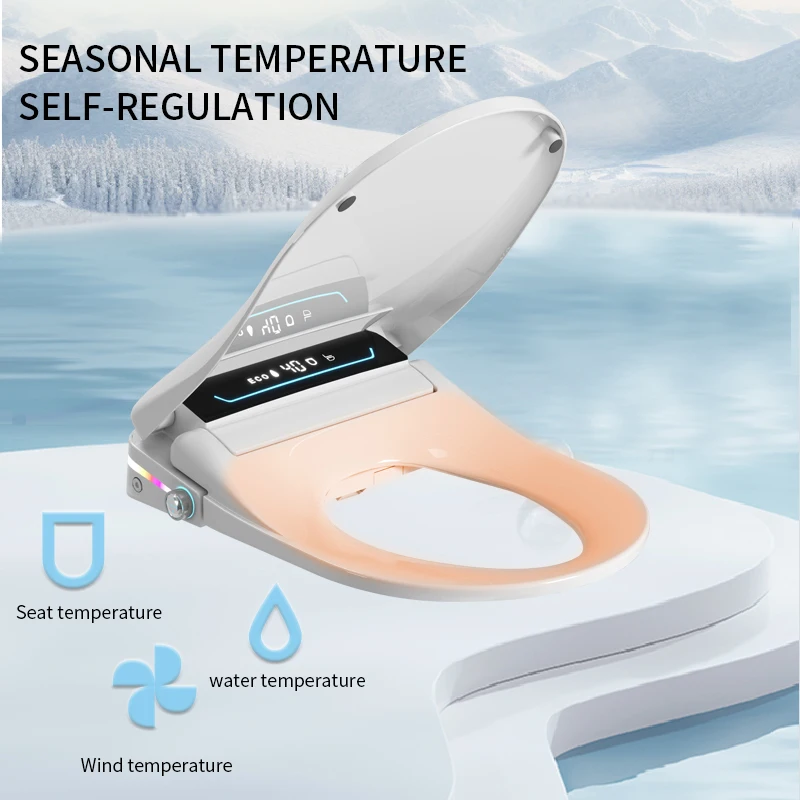 2025 New Design Electronic Heated Automatic Intelligent Smart U V Shape Bidet Toilet Seat With Automatic Cover Opening Function