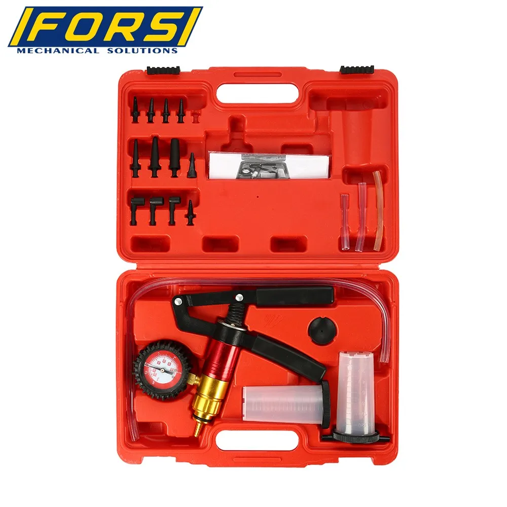 FORS Manual Vacuum Bleeding Brake Fluid Bleeder Tools Vacuum/Pressure Test& Brake Bleeding Kit