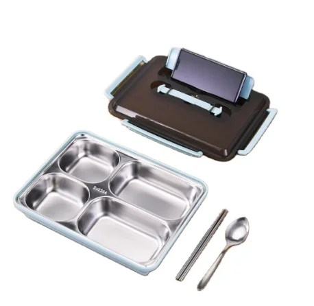 New Product Ideas 2022 Lunch Box With Compartment Food Container Stainless Steel Office Bento