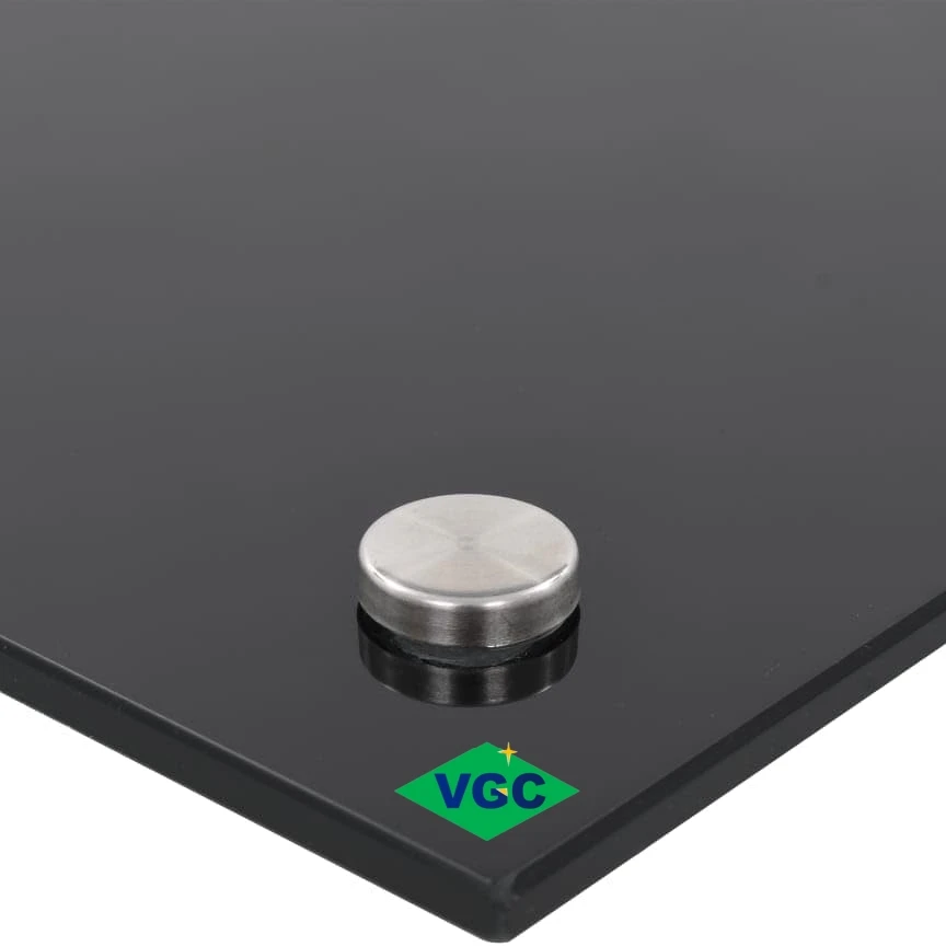VGC Kitchen Backsplash Tempered Silk Screen Printing Glass 80x50cm Black Screen Printed Glass